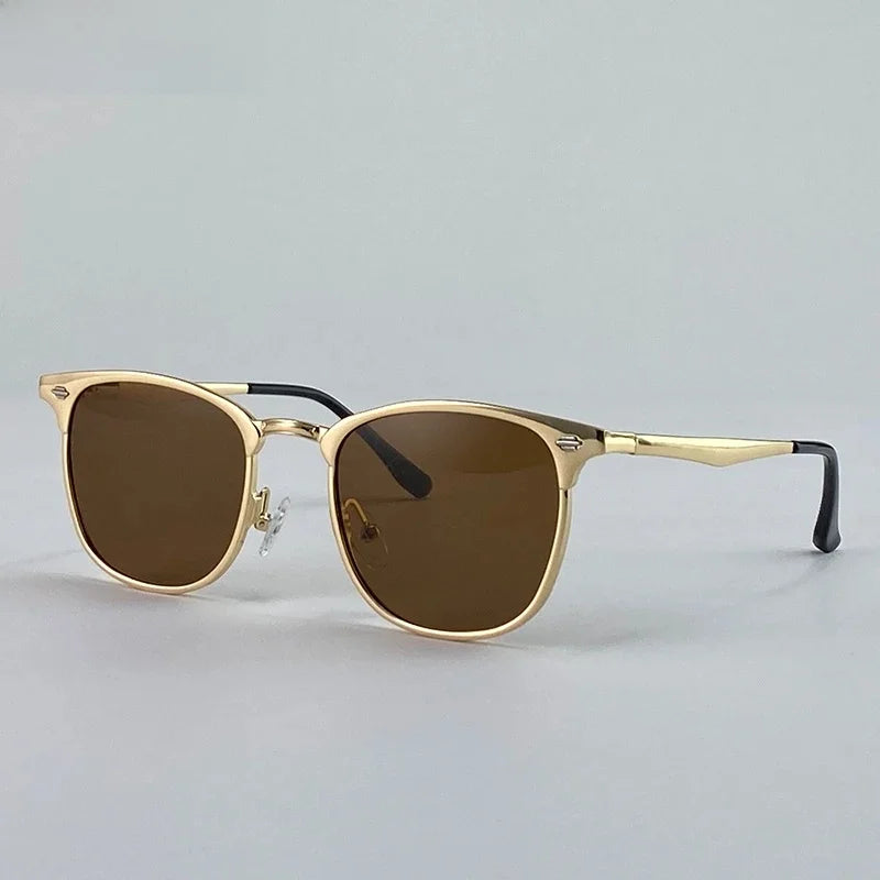 New Arriavl Square Sunglasses Men 2026 Luxury Brand Metal Frame Retro Punk Sun Glasses Male Driving Shades Vintage Eyewear UV400
