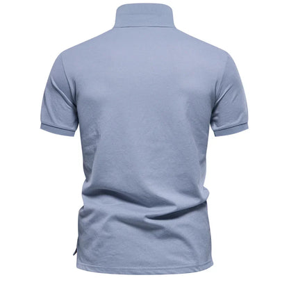 New Design Gradient Printed Cotton Blend Polo Shirts for Men Short Sleeve Summer Fashion Mens Polos