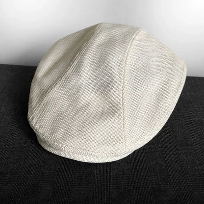 Big Size Summer Linen Solid Newsboy Caps Men and Women Painter Beret Hats Adult Casual Ventilate Sunprotection Advancing Hat