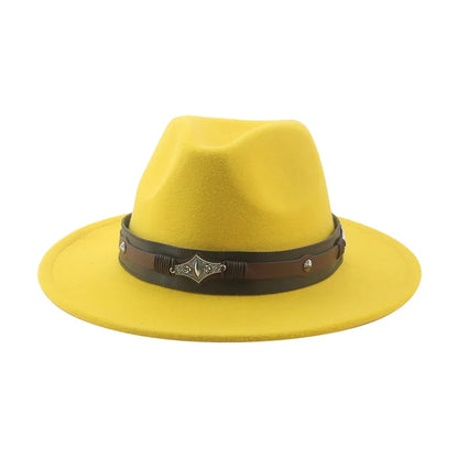 Hat Fedora Hats for Women Hats for Men Cowboy Hat Caps Big Size 62cm Western Cowboy Belt Cow Bands Fedoras Chapeau Feutre Homme