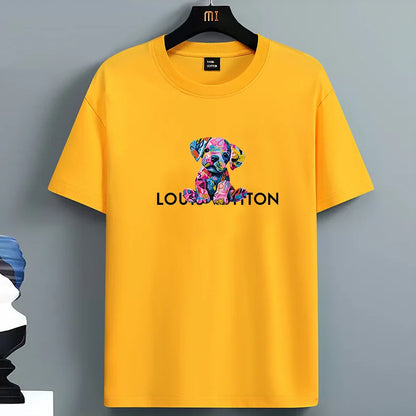 Luxury PrintT-shirts for Men High Quality 100% Cotton O-neck Short Sleeved Summer Daily Casual Sports Cool Tees City Vibe Tops