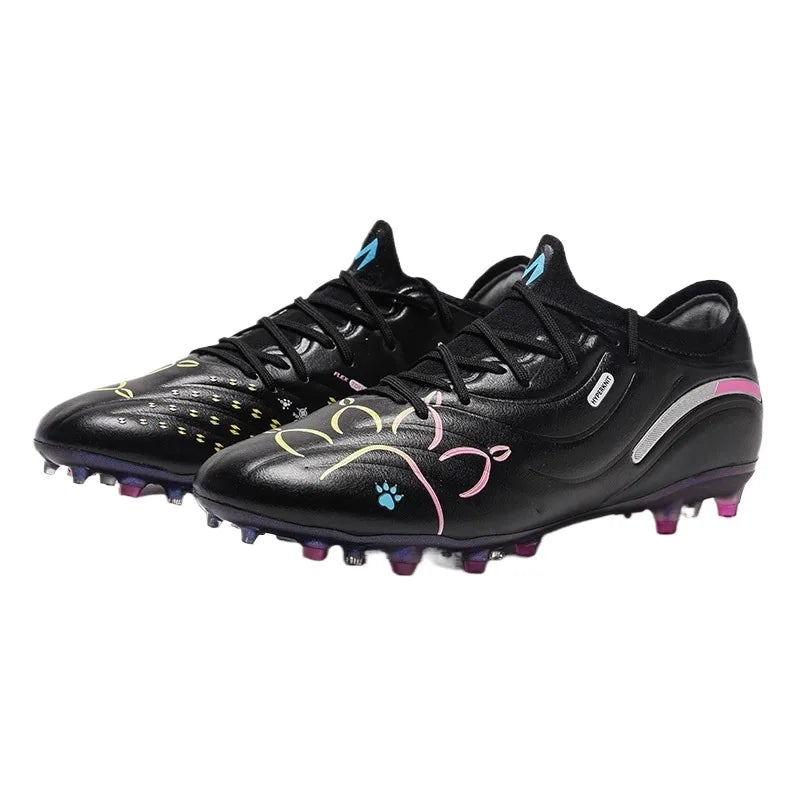 Men's Football Shoes Adult Mg Short Spikes Artificial Turf Training Football Boots Indoor Anti-slip Soccer Shoes