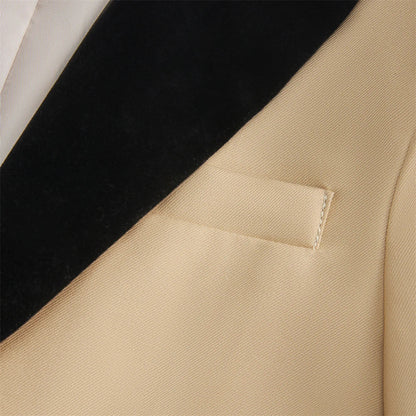Velvet Collar Suit Set for Kids 3-14 Years, Three-Piece Wedding Suits for Boys, Toddler Suits Tuxedo Homecoming Teens Suits