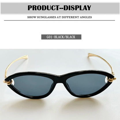 Designer Cat Eye Sunglasses Women Trendy 2026 Fashion Glasses Vacation Shades Luxe  Lunette Soleil Femme Lentes De Sol Mujer Sun