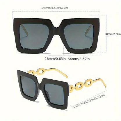14Pcs Women's European and American Classic Popular Square Frame Versatile Street Style Party Beach Elegant Set Glasses