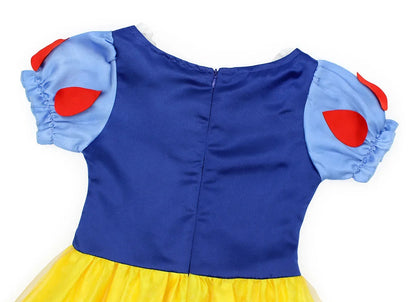 2025 Girls Disney Princess Dress Snow White With Cape Kids Cosplay Halloween Birthday Costumes Children Party Dress 10Y Clothes