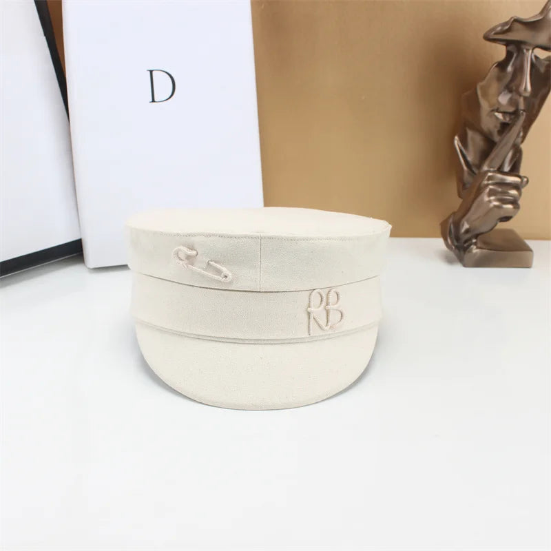 Brand Designer New Winter Embroidery Letter Baker Boy Straw Caps Purple Newsboy Caps Thick Warm Flat Cap Chapeau Homme