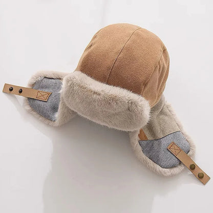 Russian Hat Men Women Winter Fur Hats Male Female Patchwork Russian Hat Thick Warm Ski Earflap Cap Windproof Bomber Hats