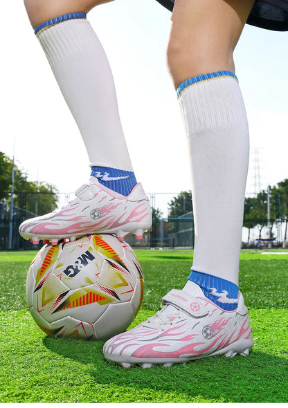 New Kids Professional Soccer Shoes Match Grass Ultralight Cleats Men Non-Slip Turf Football Boots Training Shoes Drop Shipping