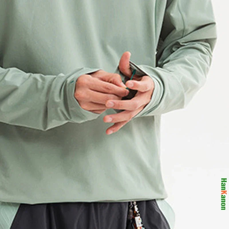 Men Anti-Bacterial  UPF Sun Protection Long Sleeve Moisture-Wicking & Quick-Dry Lightweight Top Unisex Quick-Dry Sun Protective