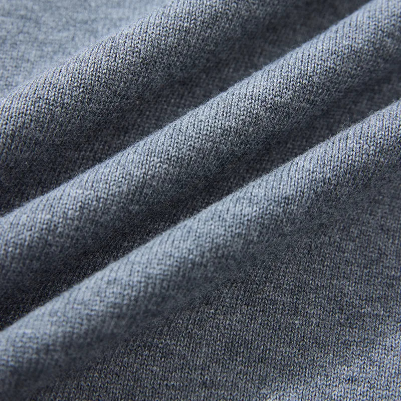 New American Retro Lapel Knitted POLO Shirt Pure Cotton Sweater Pullover Bottoming Casual Sweater Long Sleeve Men