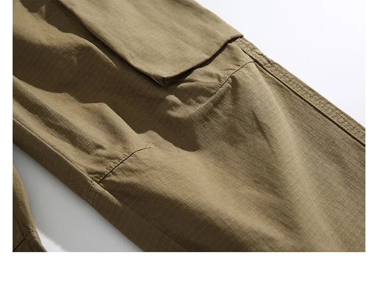 High Quality Cotton Cargo Pants Mens Clothing Plus Size Casual Pants Japanese Harajuku Casual Tactical Joggers Baggy Trousers