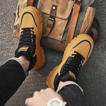 Mens Boots Casual Shoes Winter Platform Leather Designer Luxury Chelsea Cowboy Outdoor Work Safety Ankle Sneakers 2025