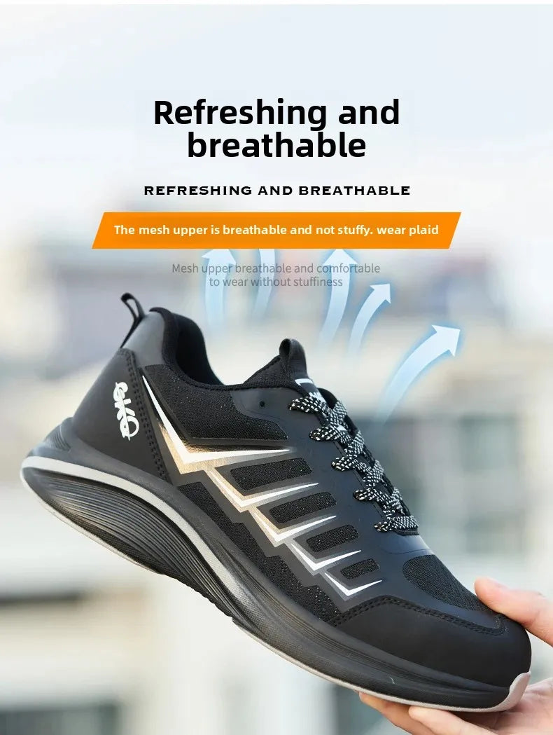 New Lightweight and Breathable Labor Protection Shoes for Men and Women Anti Smashing and Anti Piercing Steel Toe Safety Shoes