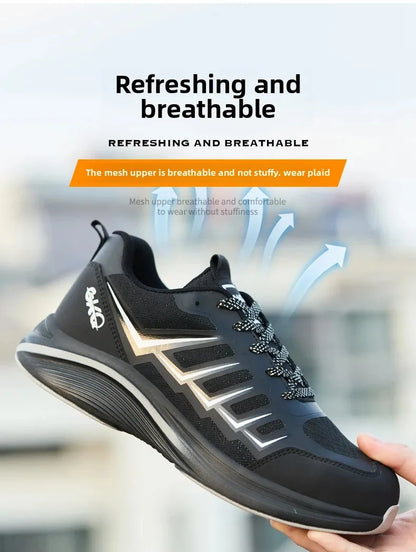 New Lightweight and Breathable Labor Protection Shoes for Men and Women Anti Smashing and Anti Piercing Steel Toe Safety Shoes