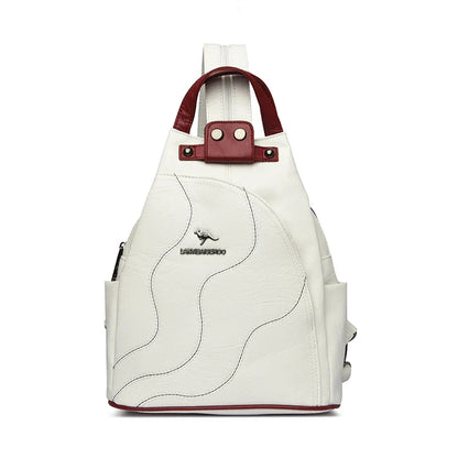 Women Leather Backpacks Zipper Female Chest Bag Travel Back Pack Ladies Bagpack Mochilas School Bags for Teenage Girls Sac A Dos