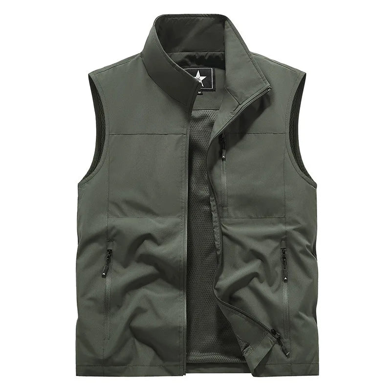 2024 Outdoor Casual Vest For Men Large Pocket Fashion Coat High Quality Design Hot Street Wear Vest For Men