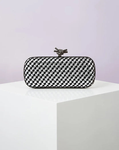 Hand Woven Clutch Purse Luxury For Women 2025 New High Grade Party Wedding Prom Mixed Colors Evening Bag Elegant Trend Chain Bag