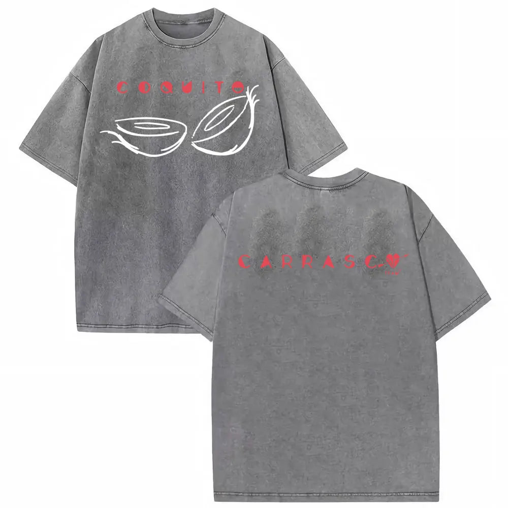 Manuel Carrasco Salvaje Desde Ia Raiz 2026 Vintage Washed T-shirt Men Women Fashion Hip Hop Punk 100% Cotton T Shirts Streetwear