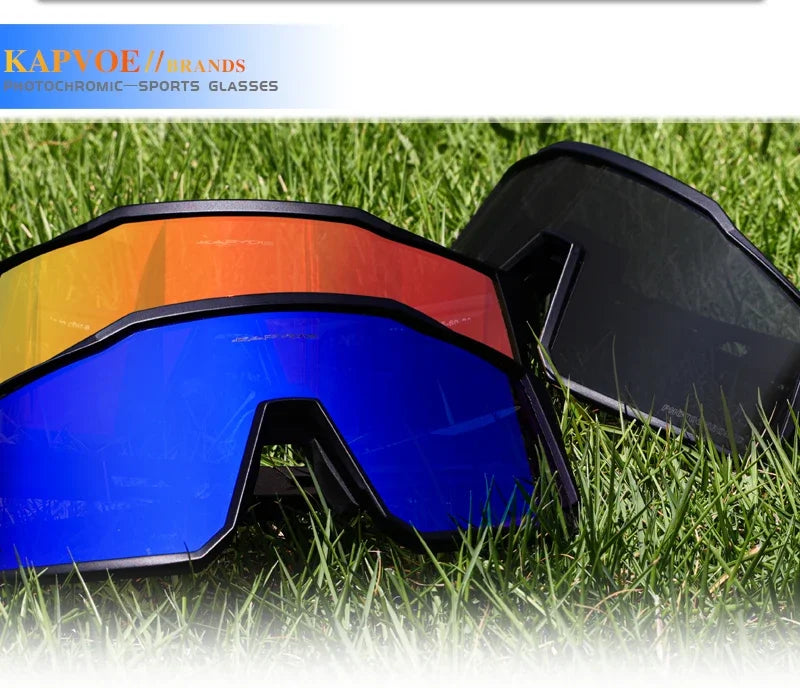 Photochromic Cycling Glasses UV400 MTB Clear Mountain Bike Transition Bicycle Sunglasses for Men Women Sports Eyewear