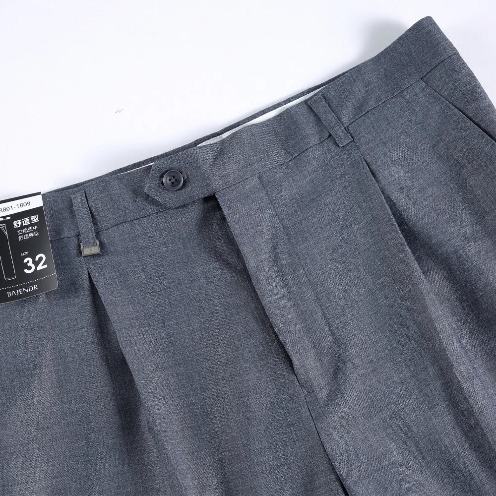Brand New High-end Men's Wool Pants -Wool Blend Thin Fabric for Summer,Business Formal Dress Pants,Wool Blend Trousers