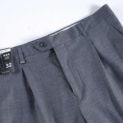 Brand New High-end Men's Wool Pants -Wool Blend Thin Fabric for Summer,Business Formal Dress Pants,Wool Blend Trousers