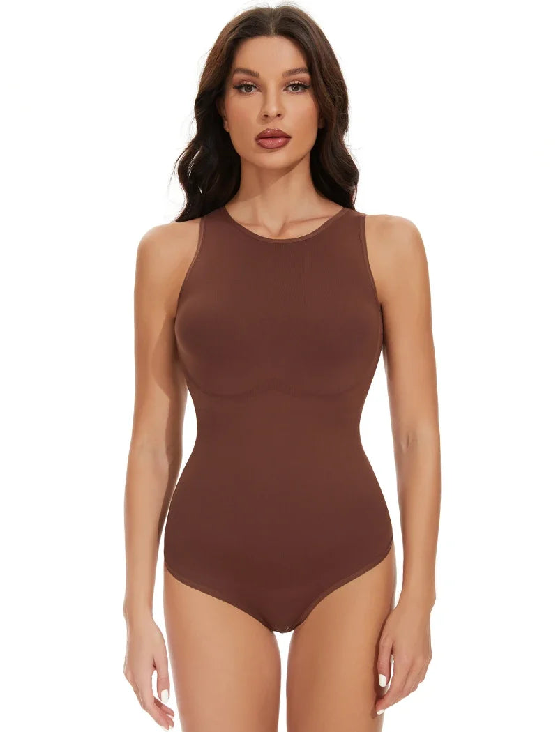 Bodysuits Sexy Sleeveless Crew Neck Shapewear Thong for womens Waist Trainer Tanks Tops Slim Tummy Control Body Shaper