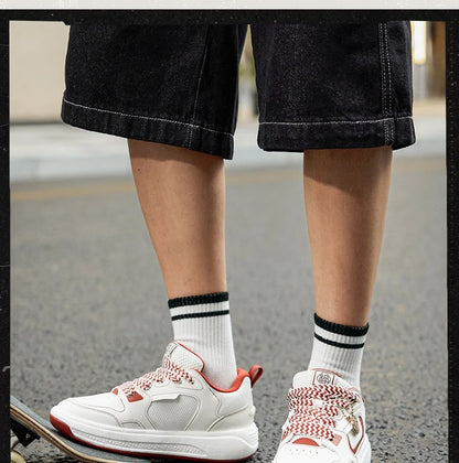 Men Board Shoes Synthetic Leather Upper Comfort Chunky Anti-slip Durable Commuter Sneakers Male 672616614