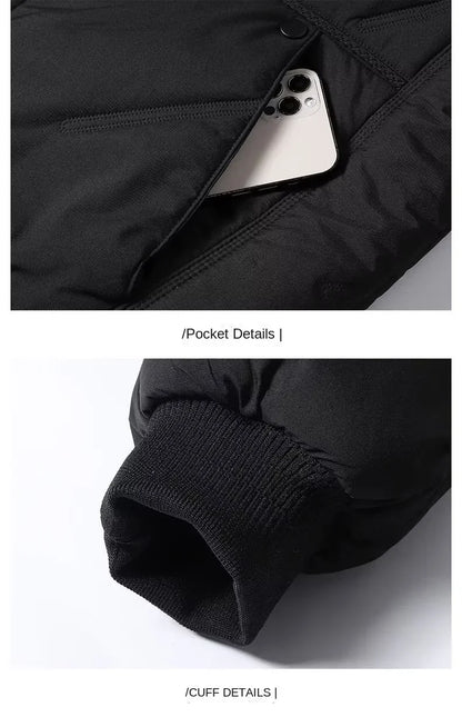 New autumn and winter baseball collar, men's fashionable and versatile cotton jacket, outer warm cotton jacket, baseball jacket,