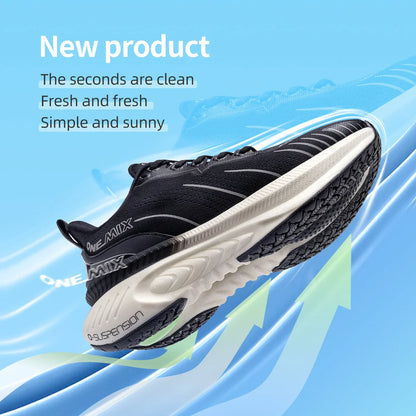Cushioning Running Shoes For Men Suitable Heavy Runners Lace Up Sports Women Non-slip Outdoor Athletic Male Sneakers