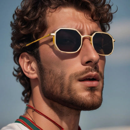 Steampunk Sunglass Men 2025 Square Sunglasses Women Trendy And Fashionable Vintage Fashion Glasses Gafas De Sol Hombre Zonnebril