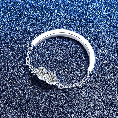 3mm Moissanite Wedding Ring 925 Sterling Silver Eternity Band Lab Diamond Bride Party Rings For Women Designer Jewelry
