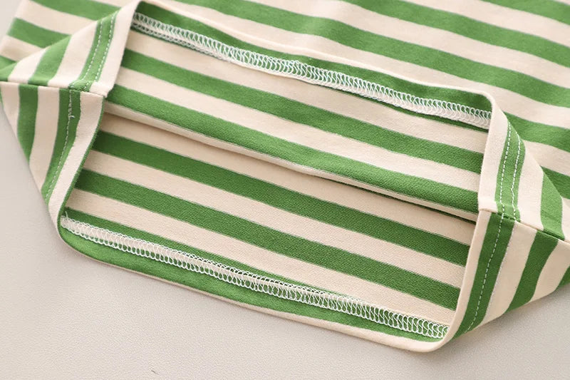Children Summer Fashion Baby Boy Clothes outfits Striped T Shirt+Bib Shorts 2pcs/Set Toddler Girl Casual Costume Kids Tracksuits