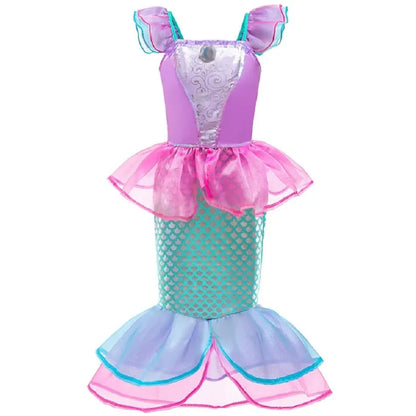 Kids Encanto Mirabel Isabela Dolores Costume Girls Elsa Belle Rapunzel Mermaid Carnival Cosplay Dress Children Princess Clothes
