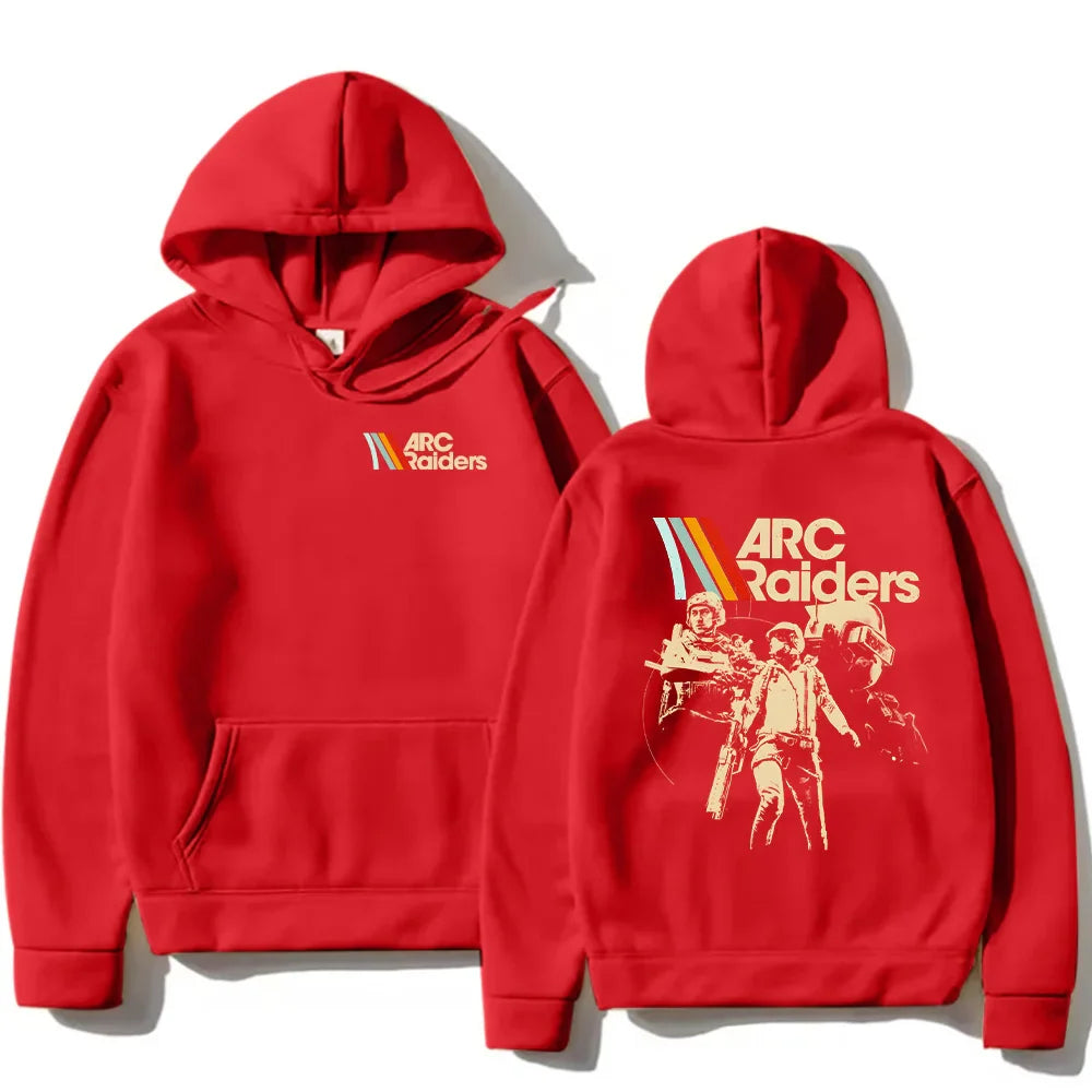 ARC Raiders Striped Hoodies ARC Hot Game Survival Evolved Sweatshirt  Gifts for Gamer Clothes Unisex Vintage Game Lovers Hoody