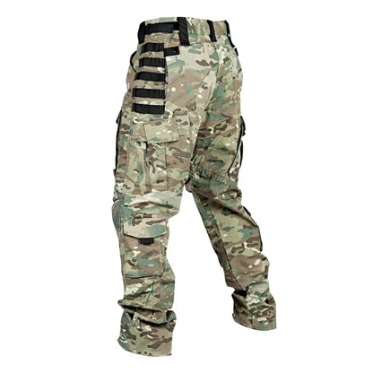 Men Military Tactics Pants Quick Dry Tactical Cargo Pants Wear-Resistant Multi-Pocket Men's Trousers Loose Combat Work Pant Male