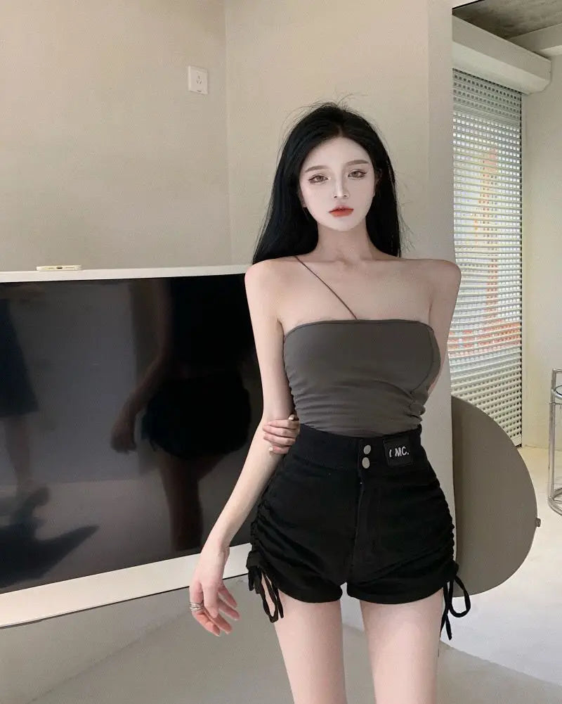 Sexy Womens Denim Shorts Tight High Waist Skinny Short Pants for Women To Wear Jeans Booty Korean Style Low Price Elasticty Hot