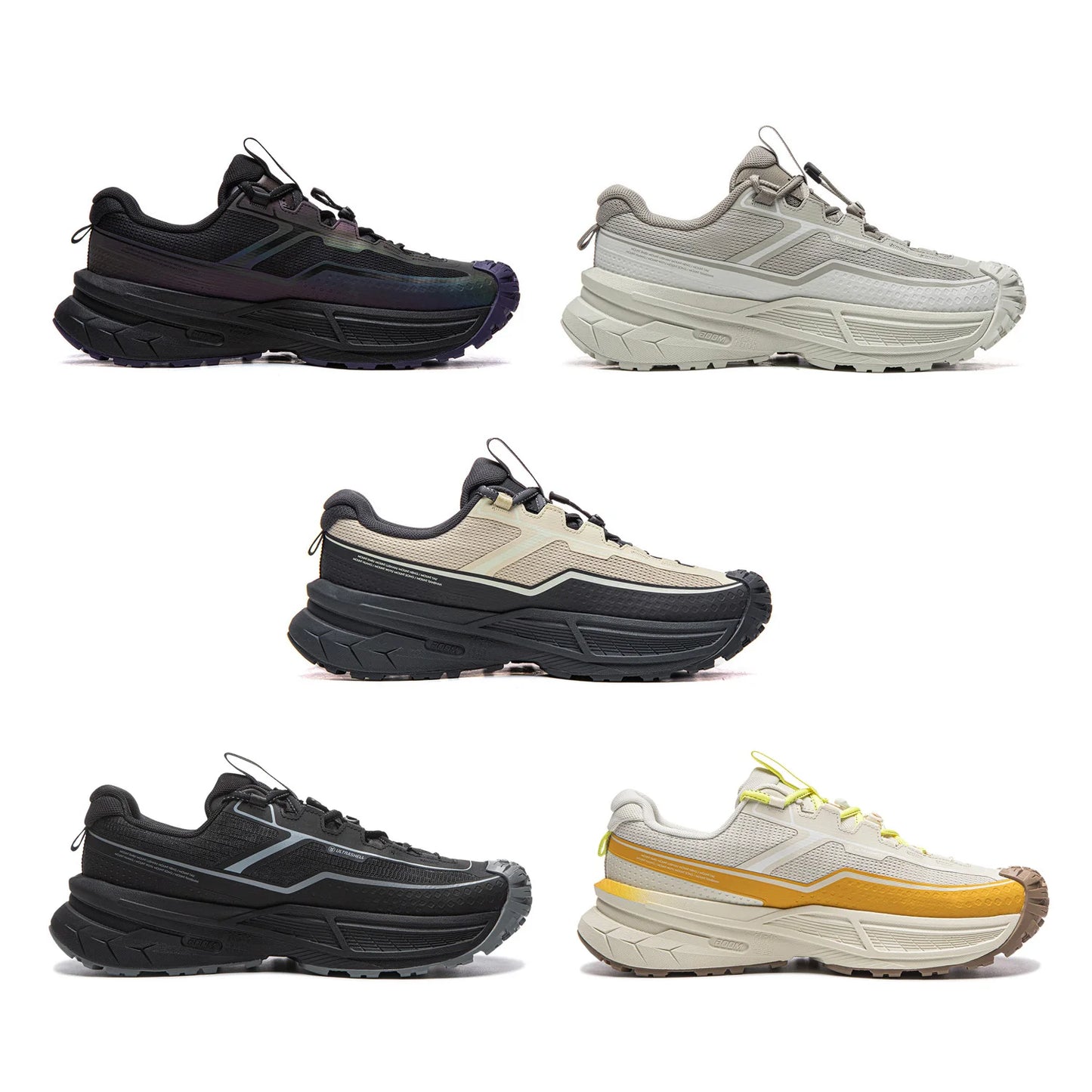 Unisex AXC RUSH 2 Outdoor Hiking Shoes BOOM Cushion Lightweight Springy Stable LiNing Anti-slip Sneakers AHTW003