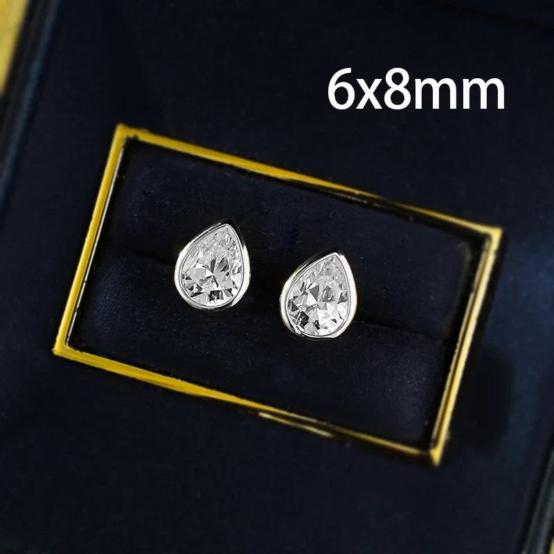 Classic Oval/Water drop Bubble Zircon Earrings for Women S925 Silver Plated 18k Gold Party Fine Jewelry Wholesale