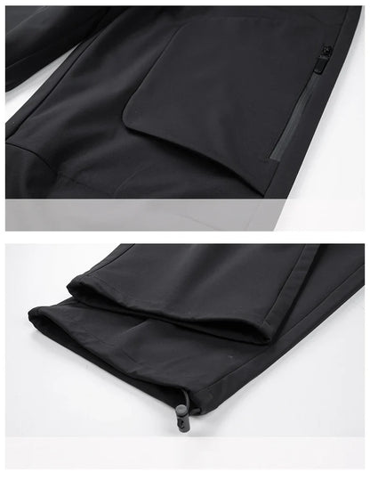 Male Hiking Pants Outdoor Waterproof Windproof Mountaineering Sports Pant Spring Autumn Zippered Pocket Fishing Camping Trousers