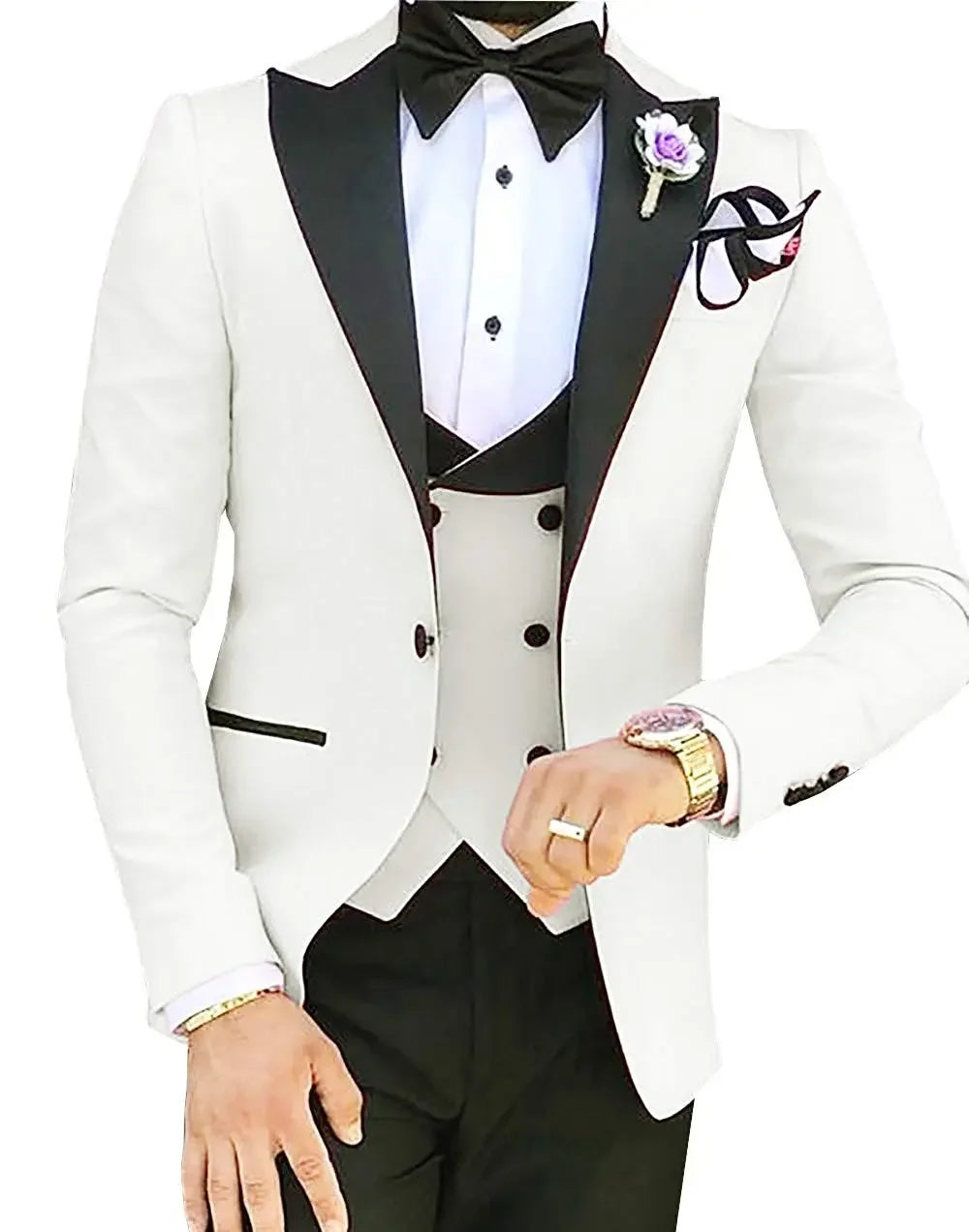 Custom Made Men Suits Terno Slim Groom Tuxedos Wedding Men Suits Terno Masculino (Jacket+Pant+Vest)