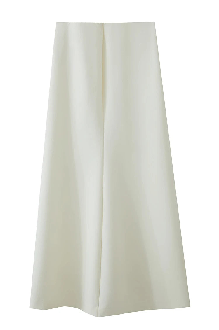 Minimalist Skirt Mermaid For Women 2025 Spring New Elegant Office Lady Solid Mid Length Slim Thin Elastic Skirts 12521065