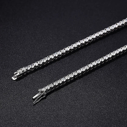 Long Tassel Full Moissanite Diamond Necklace With  Certificate S925 Sterling Silver Plated 18k Gold Tennis Necklace For Women