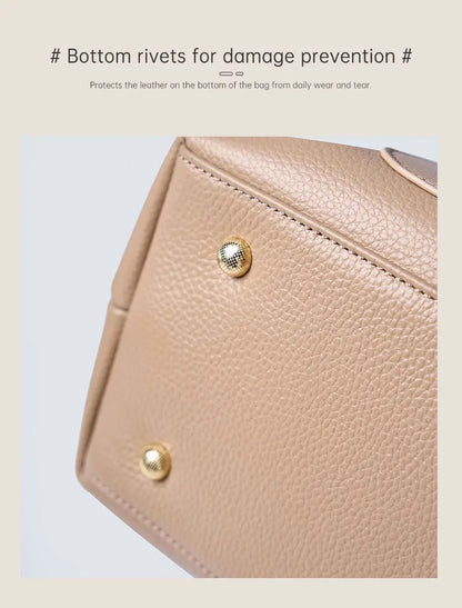 100% Genuine Leather Women's Bag Large Capacity Simple Fashion Cowhide Women Shoulder Bag Female Storage Handbag 2328