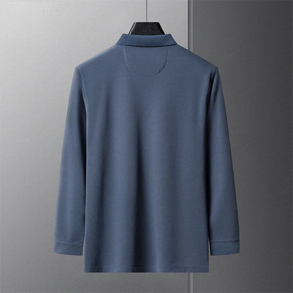 Popular Men's Spring and Autumn Horse Logo Trendy Brand Temperament Fashionable Outdoor Sports Top Long Sleeved Polo Shirt