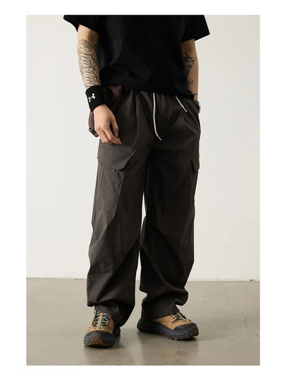 Unisex Outdoor Quick Dry Lightweight Techwear Hiking Cargo Pants Loose Fit Casual Sports Spring Summer Thin Long Pants Trendy