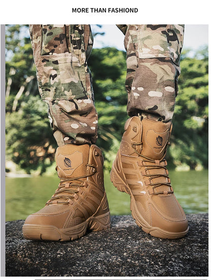 Fashion Men's Boots Comfortable High-top Boots Outdoor Non-slip Hiking Boots Lightweight Men Desert Boots Motorcycle Boots