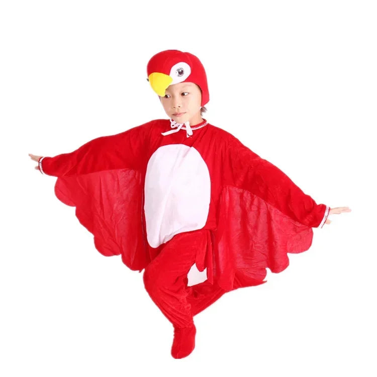 Kids Adults  Animal Bird Oriole Parrot Swallow Eagle Woodpecker Cosplay  Fancy Dress Jumpsuit Costume Gifts Set Halloween