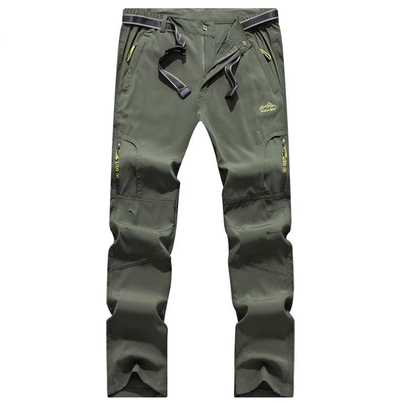 5XL Summer Quick Dry Hiking Pants Men Stretch Waterproof Tactical Pants Zipper Pockets Trousers Lightweight Fishing Pants