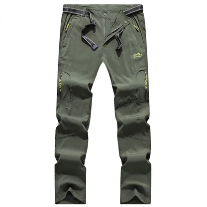 5XL Summer Quick Dry Hiking Pants Men Stretch Waterproof Tactical Pants Zipper Pockets Trousers Lightweight Fishing Pants
